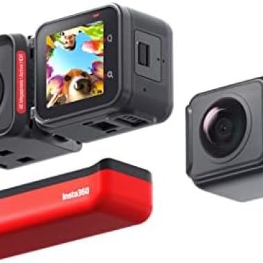 Insta360 ONE RS Twin Edition – Waterproof 4K 60fps Action Camera & 5.7K 360 Camera with Interchangeable Lenses, Stabilization, 48MP Photo, Active HDR, AI Editing