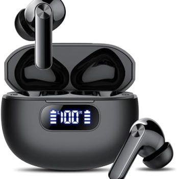 Wireless Earbuds, Bluetooth 5.3 Headphones LED Power Display, 2025 New Wireless Earphones, 4 ENC Noise Cancelling Mic, HiFi Stereo, 48H Playtime Mini Case IP7 Waterproof for Sport Walk
